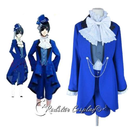 Kuroshitsuji Ciel Phantomhive Blue Cosplay Costume - Custom made in Any size