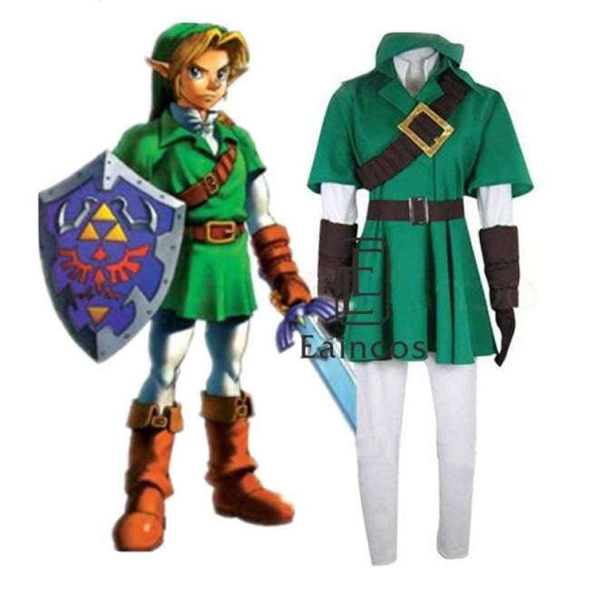 Anime The Legend of Zelda Zelda Link Cosplay Halloween Party Costume Fighting Uniform Full Set Customized Size