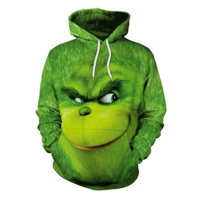 Grinch Hoodie - The Grinch Pullover Hooded Sweatshirt