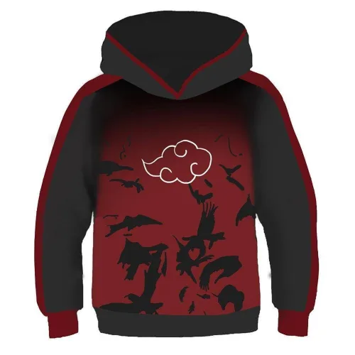 Kids Anime Hoodies Naruto Pullover 3D Print Jacket Sweatshirt