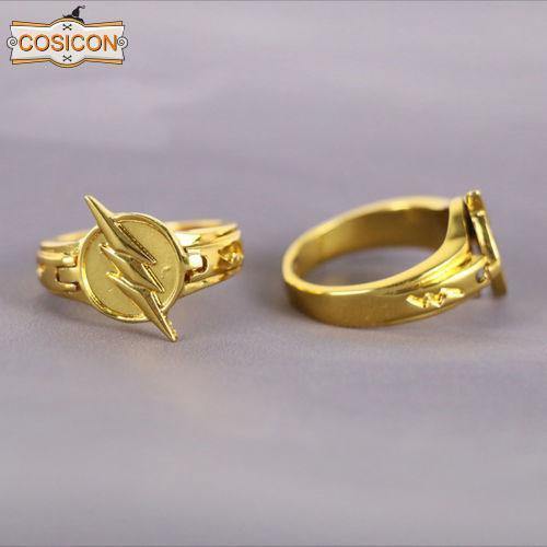 The Flash Ring Can Open Cover Lightning Logo Superhero Dc Comics Jewelry Cosplay