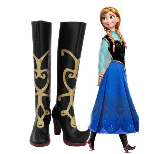 Frozen Snow Princess Anna Boots Halloween Costumes Accessory Cosplay Shoes