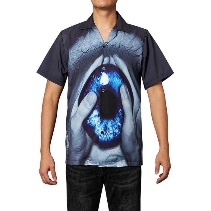 Men'S Hawaiian Shirts Eyeball Printed