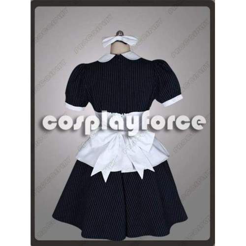 Bioshock Little Sister Dark Blue Stripe Cosplay Costume Mp002590