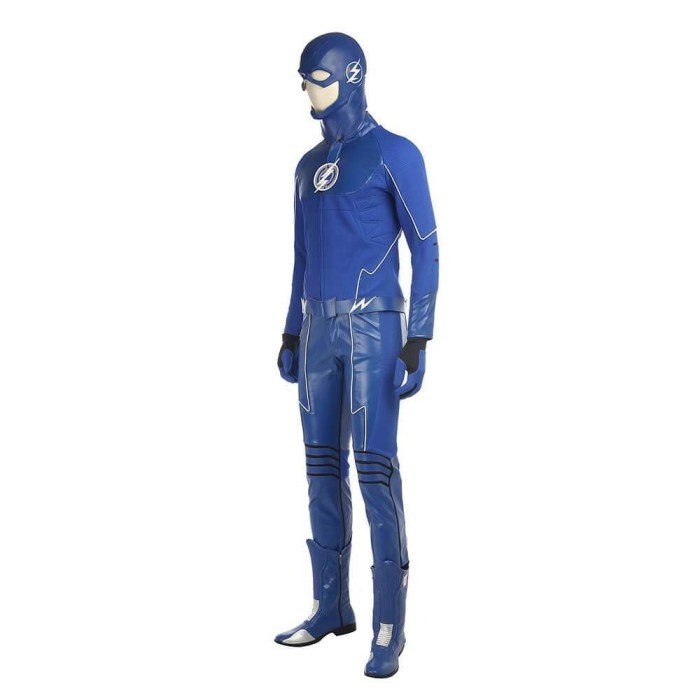 The Future Flash Costume Superhero Blue Suit Halloween Party Cosplay Costume