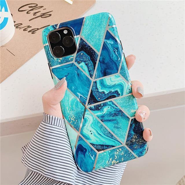 Lovely Geometric Pattern Marble Phone Case