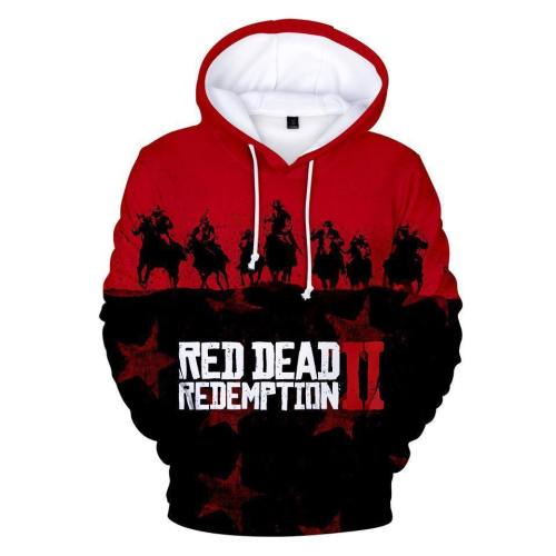 Unisex 3D Print Red Dead Redemption 2 Hoodies Plus Oversize