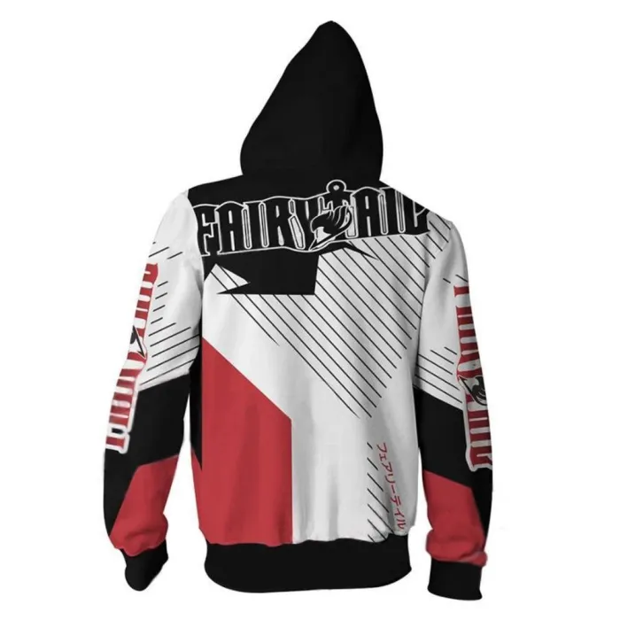 Unisex Fairy Tail 3D Zip Up Hoodie Sweatshirt Cosplay Costume Anime Jacket Sweatshirt