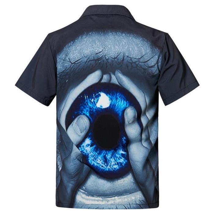 Men'S Hawaiian Shirts Eyeball Printed