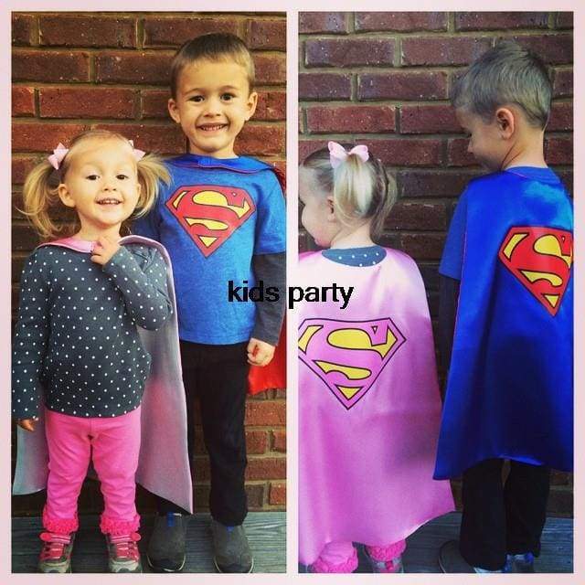 Kids Superhero Superman Spiderman Batman cape Costume for Halloween Party