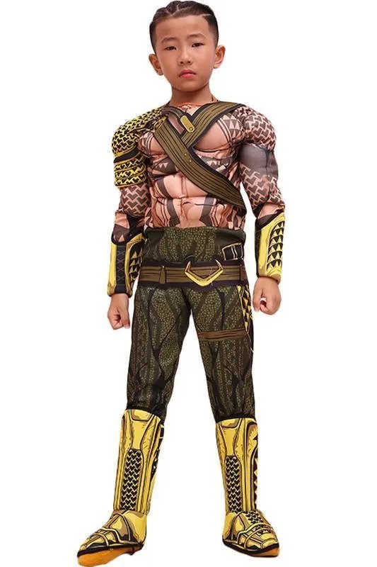 Aquaman Arthur Curry Outfit Cosplay Costume For Kids Children