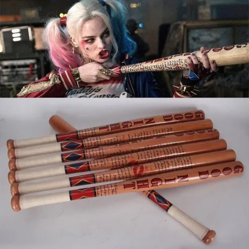 Suicide Squad Harley Quinn Solid Wood Baseball Bat Weapon Cosplay