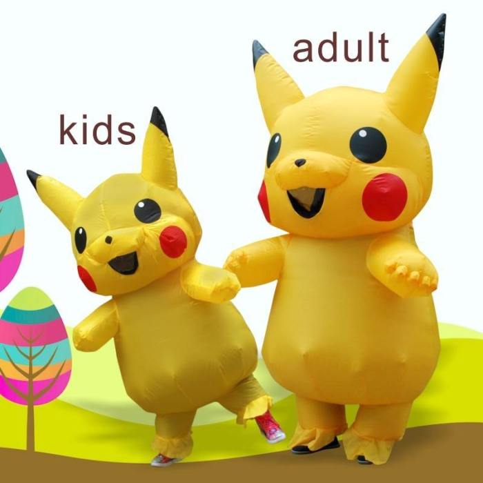 Inflatable Pika Pikachu Halloween Costume Cosplay For Kids Adult