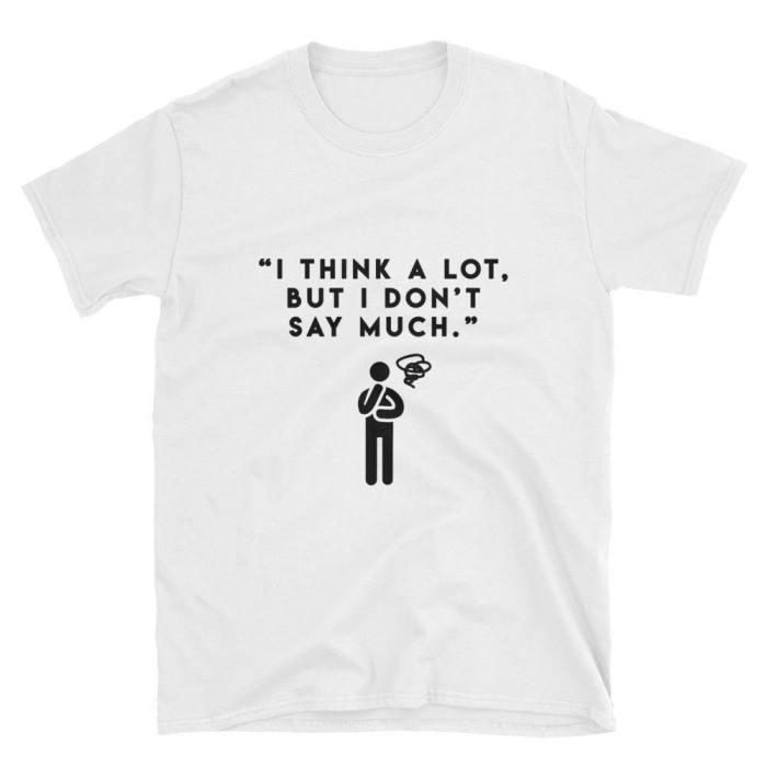  Think A Lot  Short-Sleeve Unisex T-Shirt (White)