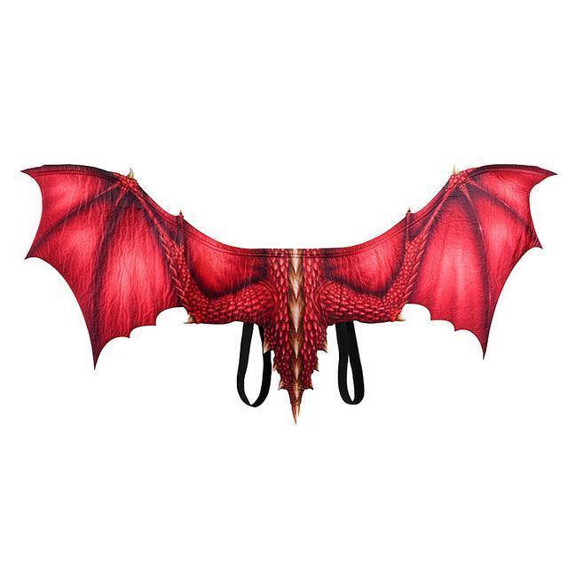 Adult Boy And Girl New Year Decoration Carnival Party Animal Costume Cosplay Dinosaur Dragon Demon Face Mask And Wings