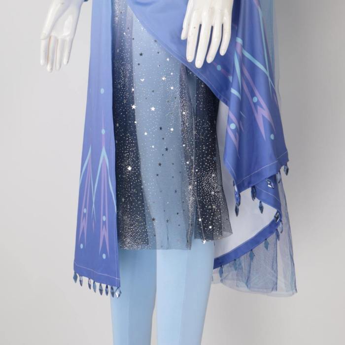 New Frozen 2 Cosplay Snow Adult Elsa Dress Costume Halloween Cosplay Elsa Anna Costume Princess Ice Queen Elsa Outfit Full Set