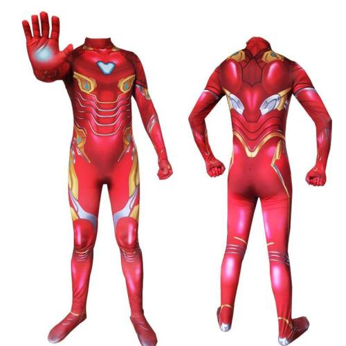 Superhero Iron Man Jumpsuit Clothes Adult Costume