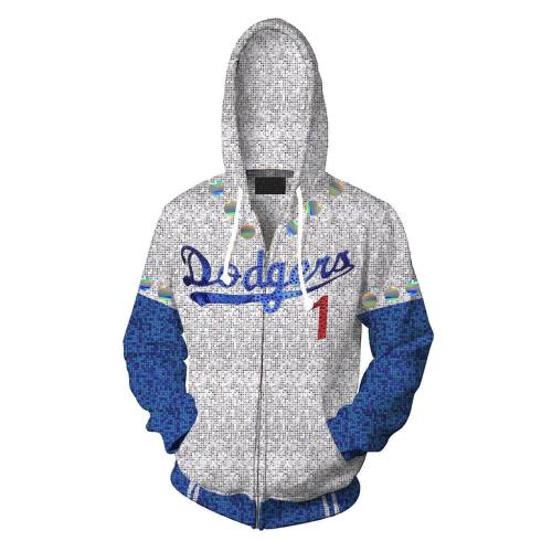 Rocketman Elton John Dodgers Hoodie Zip Up Sweatshirt Jacket Cosplay Costume