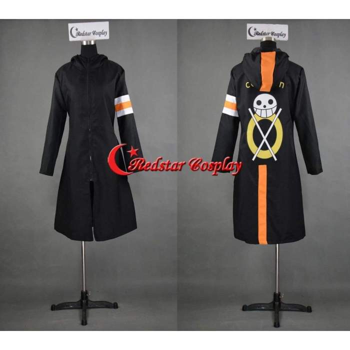 One Piece Trafalgar Law Coat 3 Years Later Cosplay Costume Long Black Coat