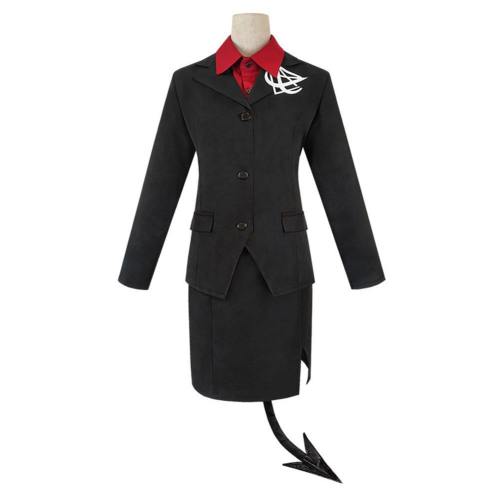 Game Helltaker Modeus Women Shirt Uniform Skirt Tail Outfits Halloween Carnival Suit Cosplay Costume