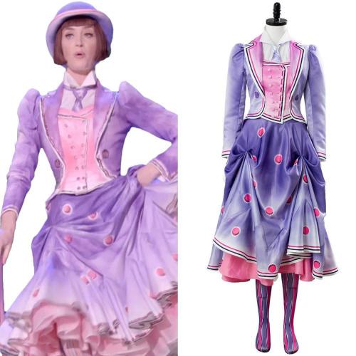 Jane Banks A Cover Is Not The Book Cosplay Hand Panted  Mary Poppins Returns 2 Suit Cosplay Costume