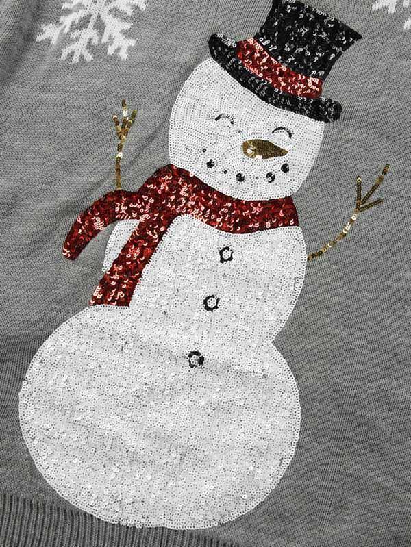 Snowman Ugly Christmas Sweater Dress For Women