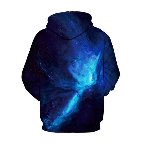 Light Galaxy Pullover Hoodie Blue Light Sweatshirt