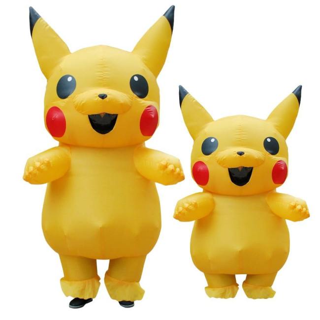 Inflatable Pika Pikachu Halloween Costume Cosplay For Kids Adult