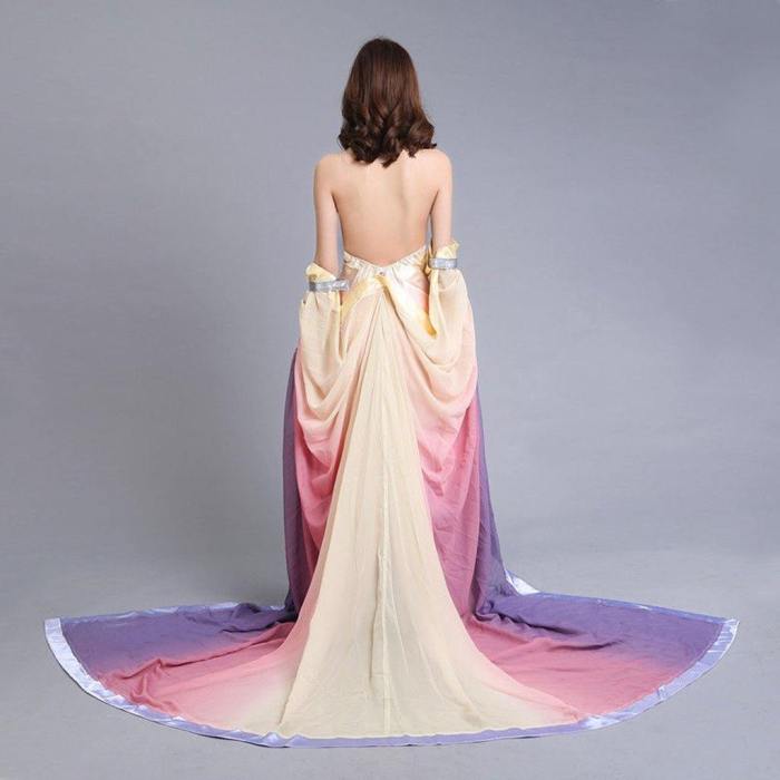 Stars Wars Padme Naberrie Amidala Cosplay Costume Fancy Backless Evening Dress