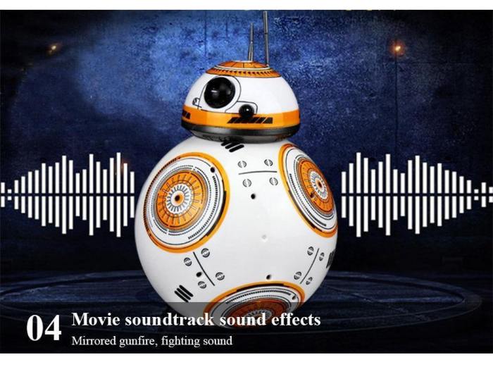 Star Wars Sound Dancing Electric Rc Robots Bb8 Small Ball 2.4G Remote Control Action Figure Kid Toys Intelligent Model Gifts