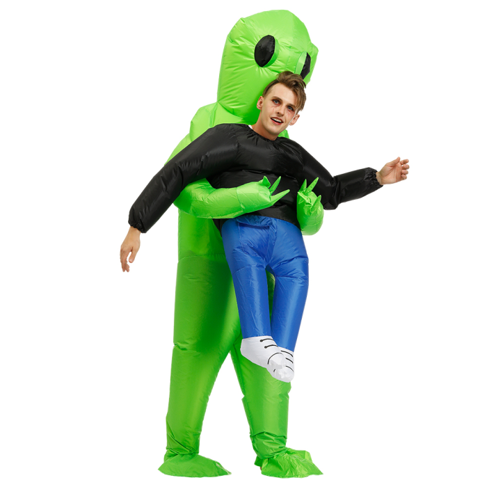 Inflatable Green Alien Ghost Fancy Dress Halloween Party Cos Costumes