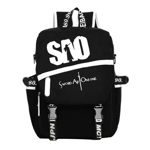 Sword Art Online Sao Messenger Bag Canvas Backpack Travel Laptop Bag