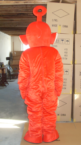 Red Teletubbies Po Mascot Cosplay Costume Adult Size