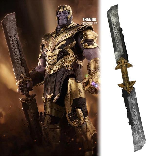 Avengers: Endgame Thanos Double Edged Sword Weapon Detachable Cosplay Thanos Costume Armor Halloween Party Prop