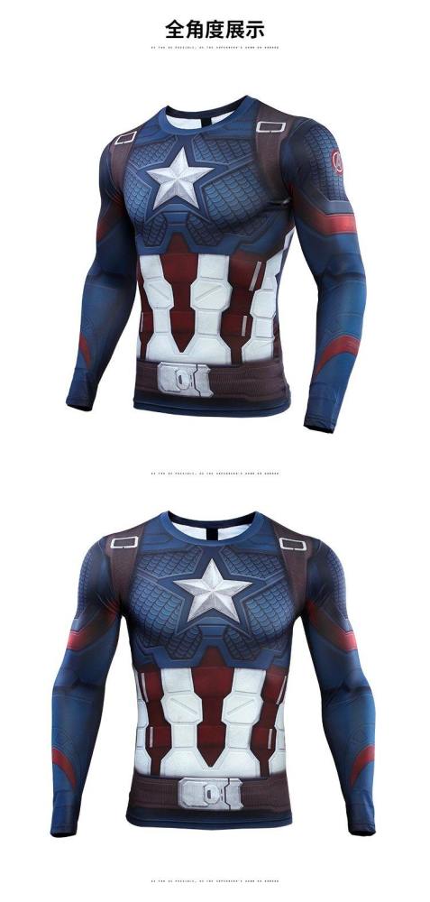 Avengers: Endgame Costume Tights Captain America T-Shirt Steve Rogers Top Costumes Cosplay Marvel Superhero Halloween Party Prop