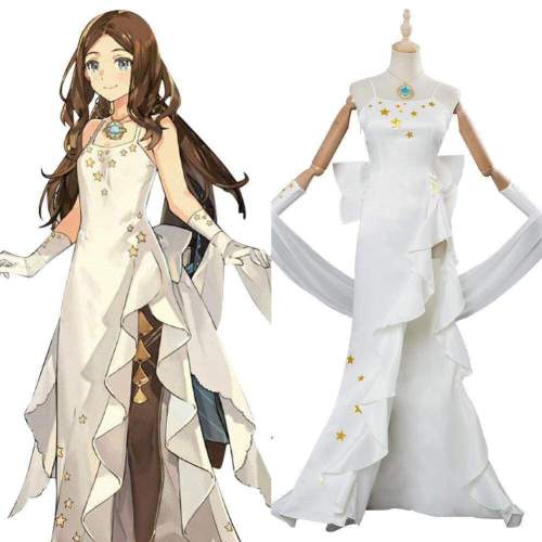 Fate/Grand Order Leonardo Da Vinci Cosplay Costume White Gown