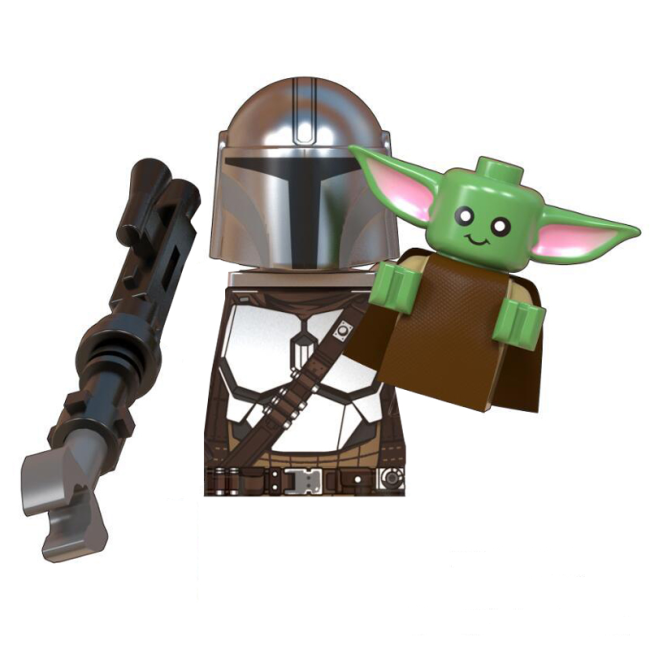 The Mandalorian Baby Yoda Grogu Assembled Action Figure Blocks Toys