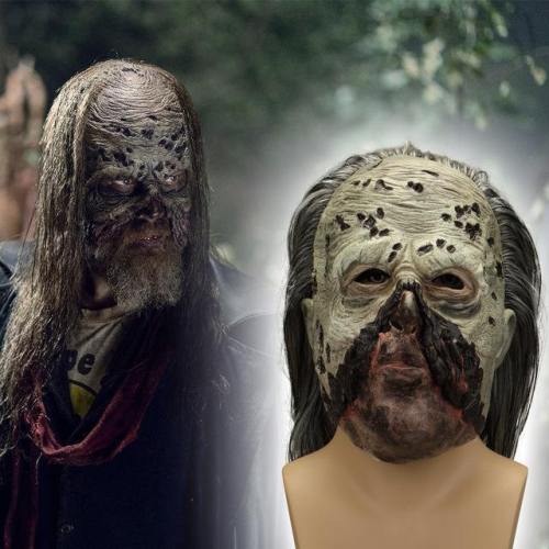 Zombie Mask Cosplay The Walking Dead Whisperers Beta Mask Latex Halloween Scary Masks