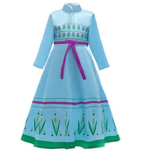 Frozen 2 Cosplay Queen Elsa Dresses Elsa Costumes Princess Anna Dress Girls Party Vestidos Fantasia Kids Girls Clothing Set