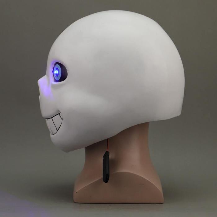 Game Undertale Masks Sans Mask Latex Led Light Full Head Adult Cosplay Mask Halloween Party Porp