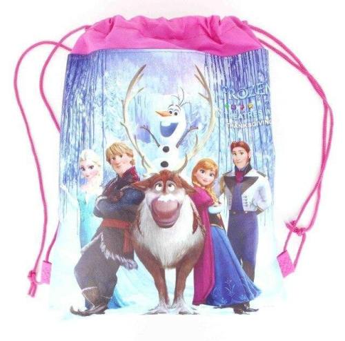 1Pcs/Lot  Frozen Party Bag Fabric Backpack Elsa Frozen Child Travel School Bag Decoration Drawstring Gift Bag