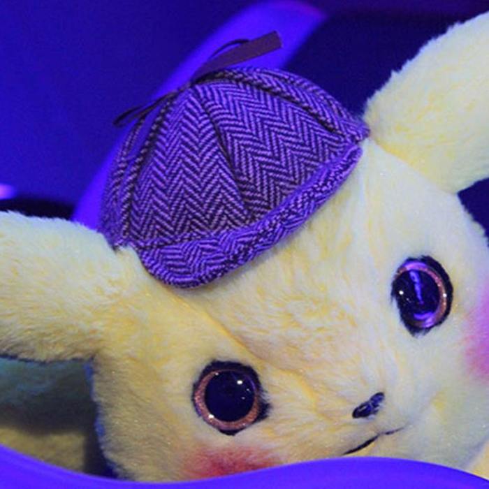 Anime Pikachu Plush Stuffed Detective Toys Doll Kid Birthday Gifts