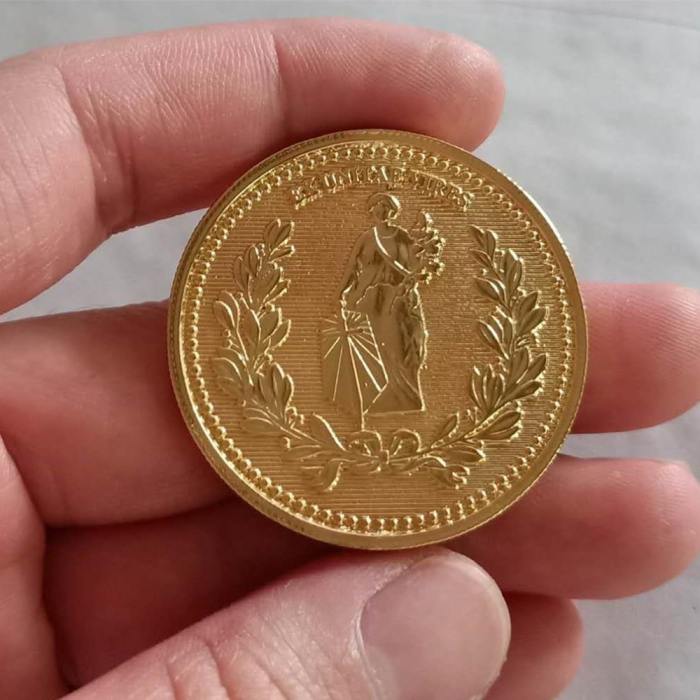 John Wick Continental Hotel Gold Coin Replica Lucifer Props Accessories