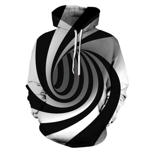 Tunnel Abstract Images Print Hooded Sweatshirt