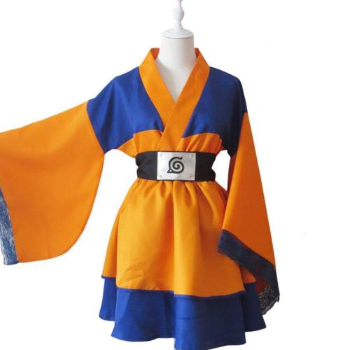 Naruto Shippuden Naruto Uzumaki Lolita Robe Genderbend Cosplay Costume