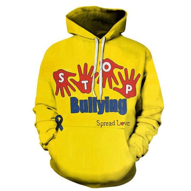 Yellow Stop Bullying 3D - Sweatshirt, Hoodie, Pullover