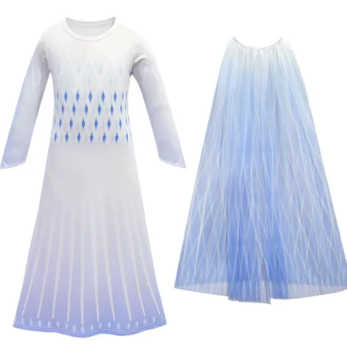 Frozen 2 Princess Costumes Kids Girls Elsa Children Snow White Dress