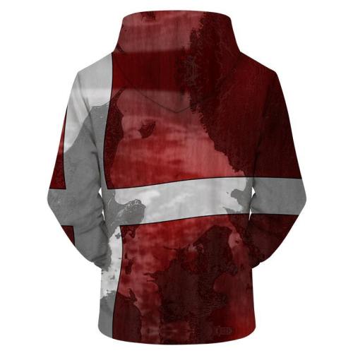 Denmark Flag 3D - Sweatshirt, Hoodie, Pullover