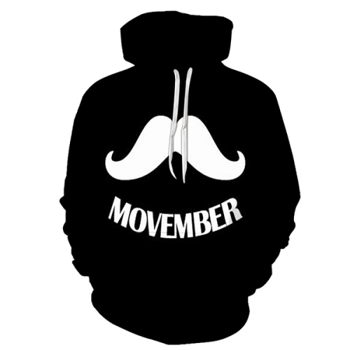Simply Movember 3D Hoodie- Sweatshirt, Hoodie, Pullover
