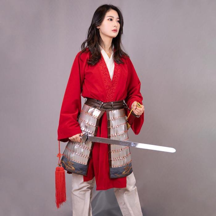 Hua Mulan Cosplay Costumes New Mulan Female Chinese Style Red Cosplay Suit